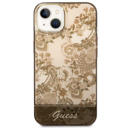 Guess Porcelain Collection dėklas iPhone 14 - smėlio spalvos