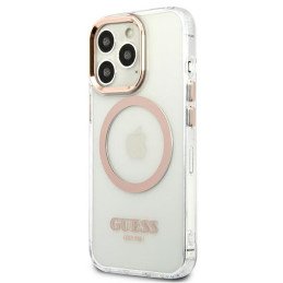 Guess Metal Outline MagSafe dėklas iPhone 13 Pro Max - auksinis