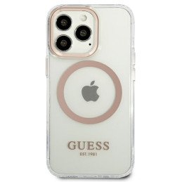 Guess Metal Outline MagSafe dėklas iPhone 13 Pro Max - auksinis