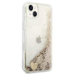 Guess Glitter Charms dėklas iPhone 14 Plus - auksinis