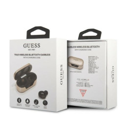 Guess TWS Bluetooth ausinės + dokas - auksinės spalvos