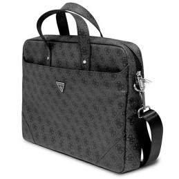 Guess Saffiano 4G Triangle Logo krepšys 16 colių nešiojamam kompiuteriui - juodas