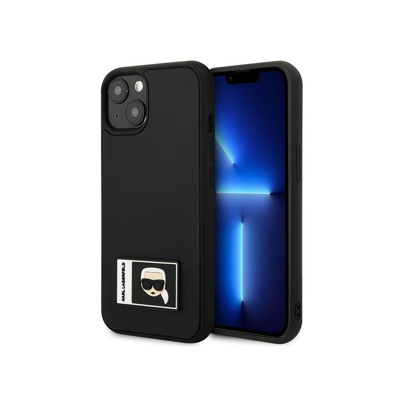 Karl Lagerfeld Ikonik Patch dėklas iPhone 13 - juodas