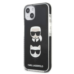 Karl Lagerfeld Karl&Choupette Head dėklas iPhone 13 - juodas