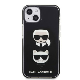 Karl Lagerfeld Karl&Choupette Head dėklas iPhone 13 - juodas