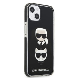 Karl Lagerfeld Karl&Choupette Head dėklas iPhone 13 - juodas