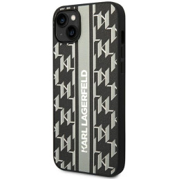 Karl Lagerfeld Monogram Stripe dėklas iPhone 14 - pilkas
