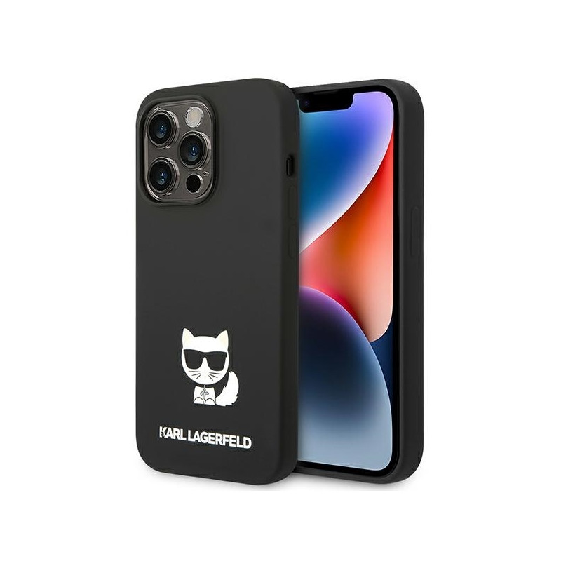 Karl Lagerfeld Silicone Choupette Body dėklas iPhone 14 Pro Max - juodas