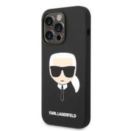 Karl Lagerfeld Silikoninis Karl& 39 s Head MagSafe dėklas iPhone 14 Pro - juodas