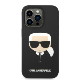 Karl Lagerfeld Silikoninis Karl& 39 s Head MagSafe dėklas iPhone 14 Pro - juodas