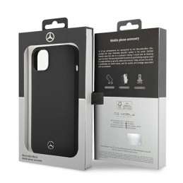 Mercedes Silicone Line dėklas iPhone 14 - juodas