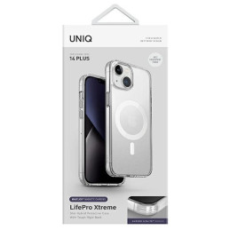 Uniq LifePro Xtreme Magclick įkrovimo dėklas, skirtas iPhone 14 Plus - skaidrus