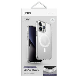 UNIQ LifePro Xtreme Magclick įkrovimo dėklas, skirtas iPhone 14 Pro - skaidrus