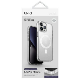 UNIQ LifePro Xtreme Magclick įkrovimo dėklas, skirtas iPhone 14 Pro Max - skaidrus