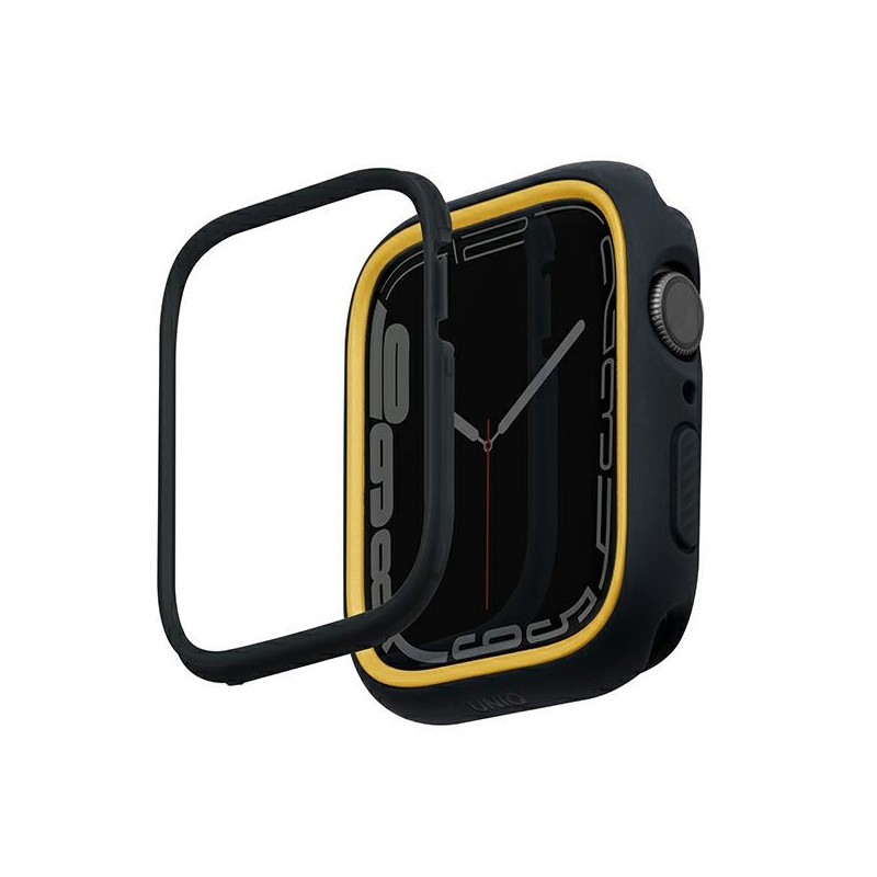 Uniq Moduo dėklas Apple Watch 4/ 5/ 6/ 7/ 8/ SE/ SE2 40/ 41mm – juodas ir garstyčių spalvos