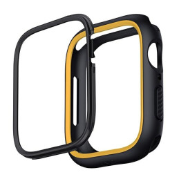 Uniq Moduo dėklas Apple Watch 4/ 5/ 6/ 7/ 8/ SE/ SE2 40/ 41mm – juodas ir garstyčių spalvos
