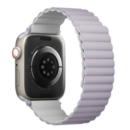 Uniq Revix dirželis skirtas Apple Watch 1/ 2/ 3/ 4/ 5/ 6/ 7/ 8/ SE/ SE2/ Ultra 42/ 44/ 45/ 49mm – alyvinė-balta