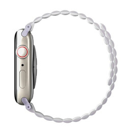 Uniq Revix dirželis skirtas Apple Watch 1/ 2/ 3/ 4/ 5/ 6/ 7/ 8/ SE/ SE2/ Ultra 42/ 44/ 45/ 49mm – alyvinė-balta