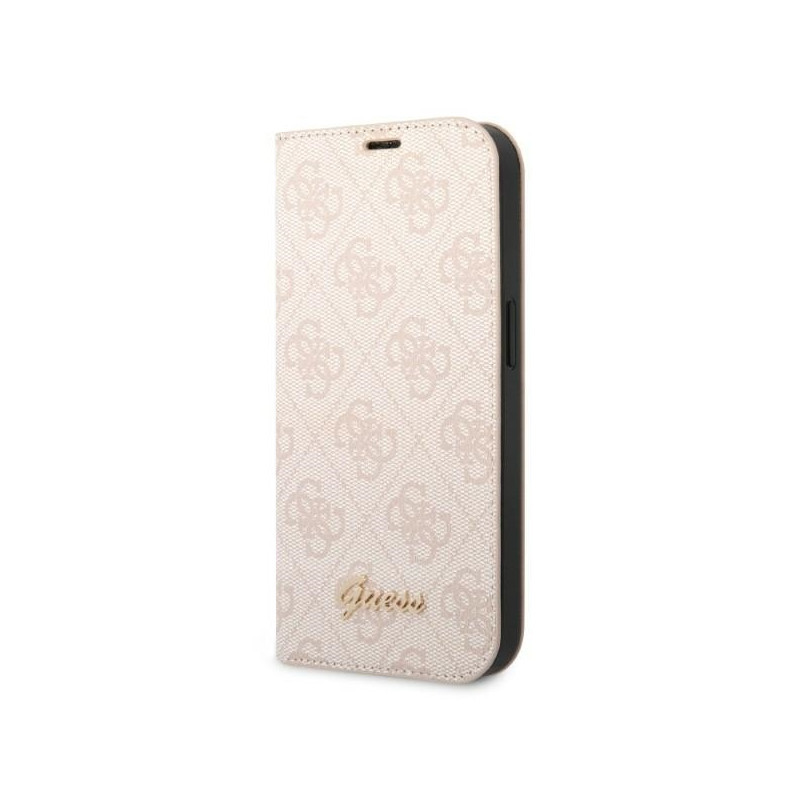 Guess GUBKP14SHG4SHP iPhone 14 6,1 colio rožinė / rožinė knyga 4G vintage auksinis logotipas