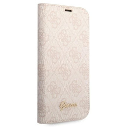Guess GUBKP14SHG4SHP iPhone 14 6,1 colio rožinė / rožinė knyga 4G vintage auksinis logotipas