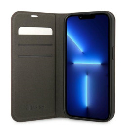 Guess 4G Vintage Gold Logo dėklas, skirtas iPhone 14 Pro Max - rudas
