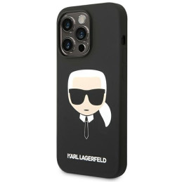 Karl Lagerfeld Silikoninis Karl& 39 s Head dėklas iPhone 14 Pro Max - juodas