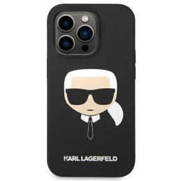 Karl Lagerfeld Silikoninis Karl& 39 s Head dėklas iPhone 14 Pro Max - juodas