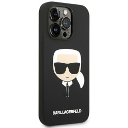 Karl Lagerfeld Silikoninis Karl& 39 s Head dėklas iPhone 14 Pro Max - juodas