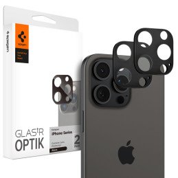 Spigen Optik.tR kameros apsauga iPhone 14 Pro / Pro Max / 15 Pro / Pro Max / 16 Pro / Pro Max - juoda 2 vnt.