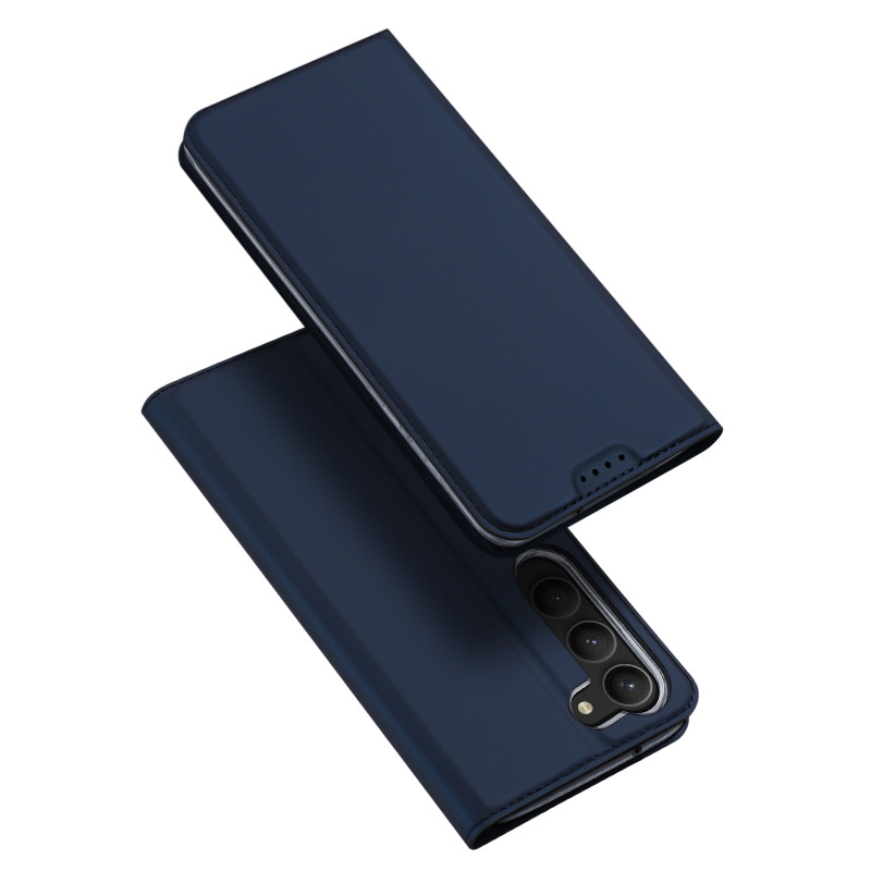 Dux Ducis Skin Pro dėklas, skirtas Samsung Galaxy S23 dangteliu su atvartu kortelės piniginės stovu mėlynas