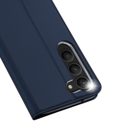 Dux Ducis Skin Pro dėklas, skirtas Samsung Galaxy S23 dangteliu su atvartu kortelės piniginės stovu mėlynas
