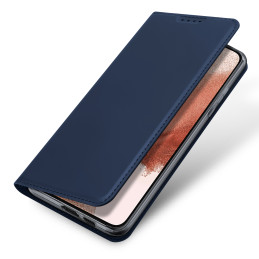 Dux Ducis Skin Pro dėklas, skirtas Samsung Galaxy S23 dangteliu su atvartu kortelės piniginės stovu mėlynas