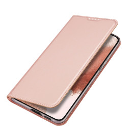 Dux Ducis Skin Pro dėklas, skirtas Samsung Galaxy S23+ dangteliu su atvartu kortelės piniginės stovu rožinė