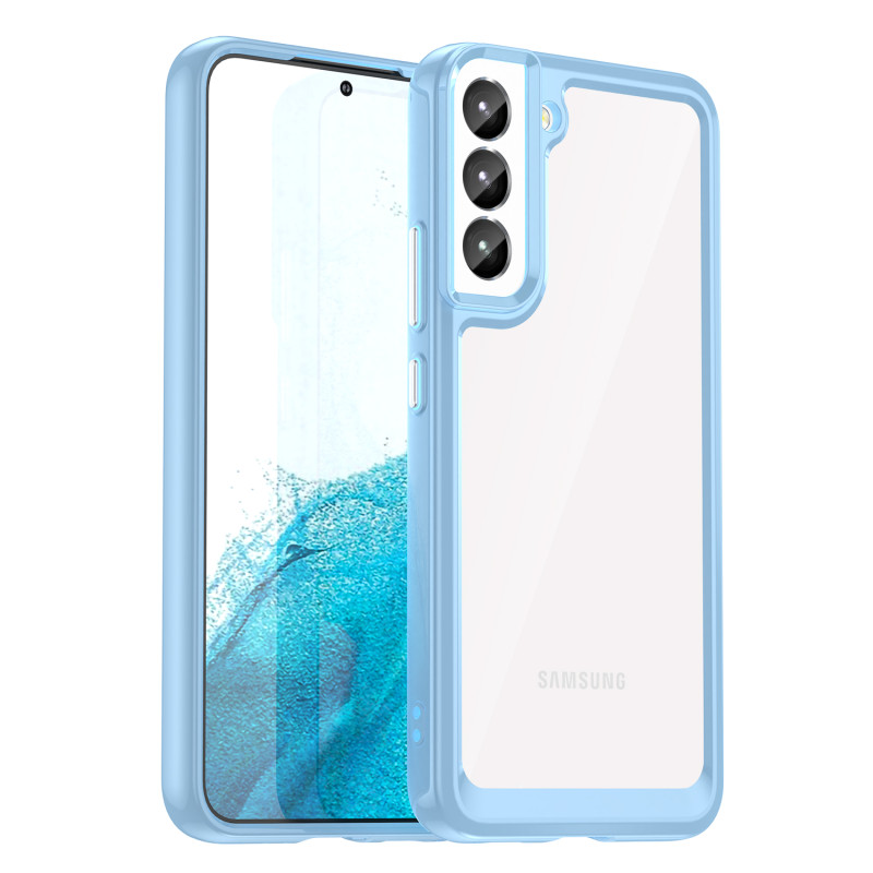 „Oper Space“ dėklas, skirtas Samsung Galaxy S23+, dangtelis lanksčiu rėmeliu, mėlynas