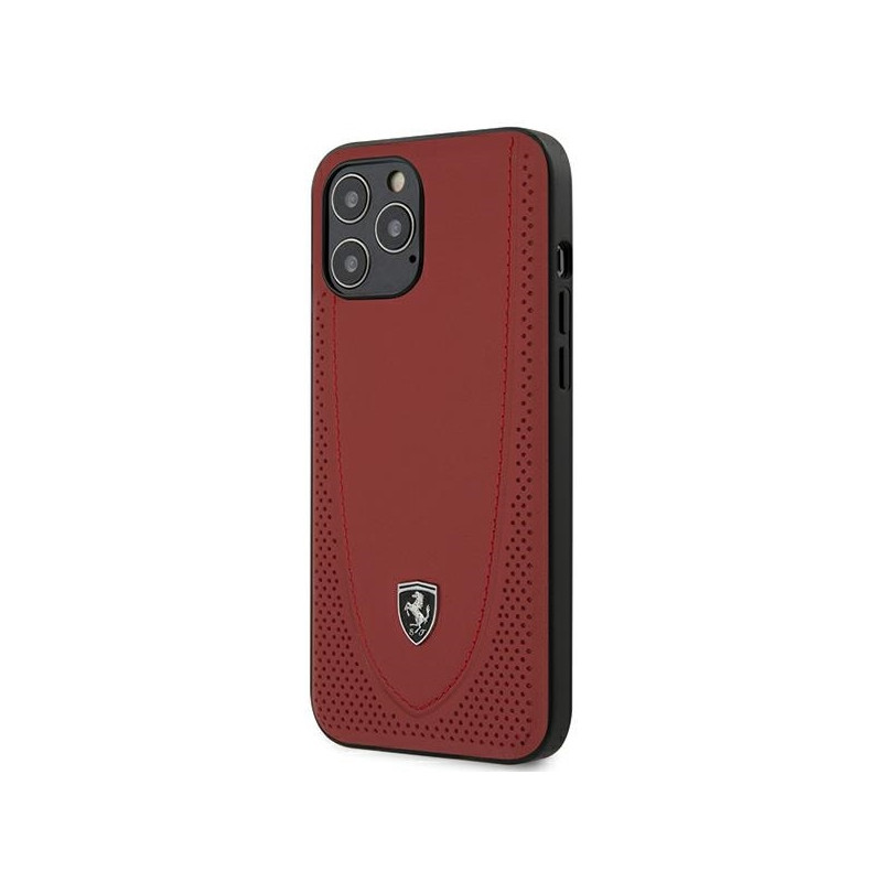 Ferrari Off Track perforuotas dėklas iPhone 12 Pro Max - raudonas