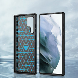 Anglies dėklas Samsung Galaxy S23 Itin lankstus anglies silikoninis dangtelis juodas