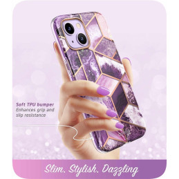 Supcase Cosmo dėklas iPhone 14 Plus - rožinis marmuras