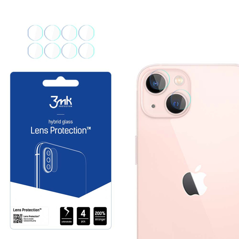 3mk Lens Protection™ hibridinis fotoaparato stiklas, skirtas iPhone 14