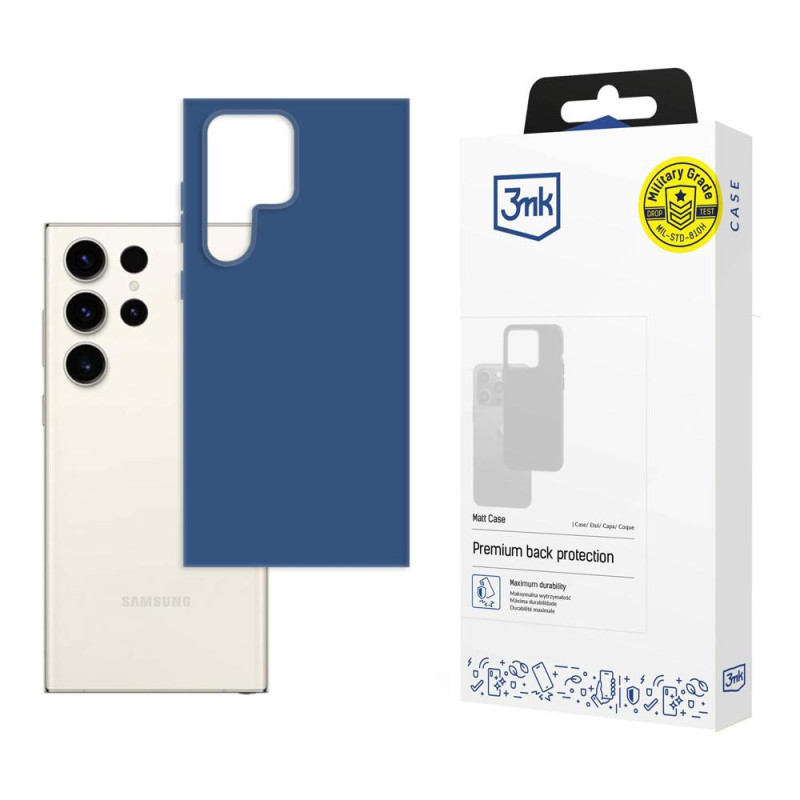 3mk matinis dėklas, skirtas Samsung Galaxy S23 Ultra – mėlynas