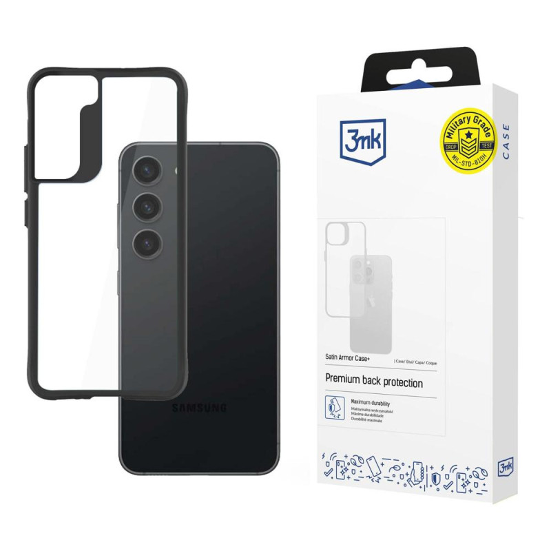 3mk Satin Armor Case+ dėklas, skirtas Samsung Galaxy S23 5G - skaidrus