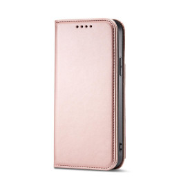 Magnetinės kortelės dėklas Samsung Galaxy S23 Ultra, dangtelis su atvartu, piniginės stovas, rožinė