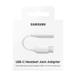 „Samsung“ ausinių adapteris 3,5 mm mini lizdas (moteris) – C tipo USB (vyriškas) baltas (EE-UC10JUWEGWW)