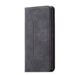 Magnetinis Fancy Dėklas, skirtas Samsung Galaxy S23+ dangtelis su atvartu, juodas piniginės stovas