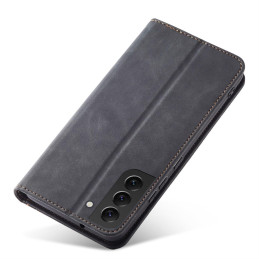 Magnetinis Fancy Dėklas, skirtas Samsung Galaxy S23+ dangtelis su atvartu, juodas piniginės stovas