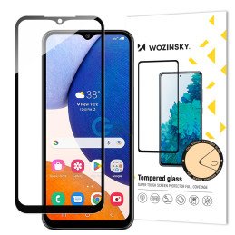 Wozinsky Full Glue grūdintas stiklas Samsung Galaxy A14 5G / A14 9H viso ekrano grūdintas stiklas su juodu rėmeliu