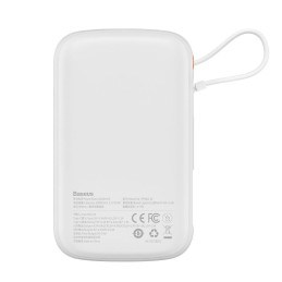 Baseus Qpow Digital Display maitinimo blokas su greito įkrovimo 10000mAh 20W QC/ PD/ SCP/ FCP su įmontuotu Lightning kab...