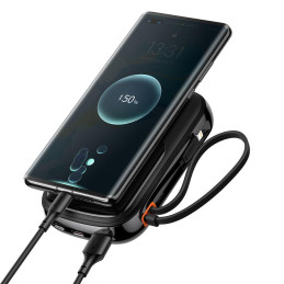 Baseus Qpow skaitmeninio ekrano maitinimo blokas su greitu įkrovimu 20000mAh 20W QC/ PD/ SCP/ FCP su įmontuotu Lightning...