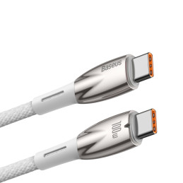 Baseus CADH000802 USB-C – USB-C PD laidas 100W 5A 480Mb/ s 2m – baltas