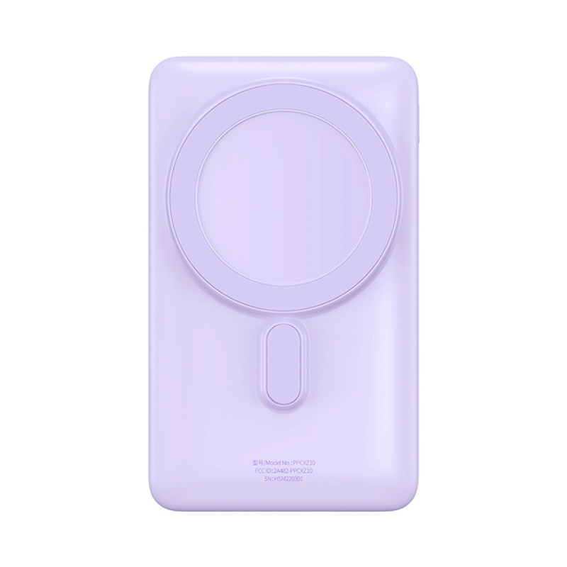 „Baseus Magnetic Bracket“ indukcinis maitinimo blokas su MagSafe 10000mAh 20W violetiniu + USB-C laidu