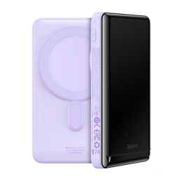 „Baseus Magnetic Bracket“ indukcinis maitinimo blokas su MagSafe 10000mAh 20W violetiniu + USB-C laidu